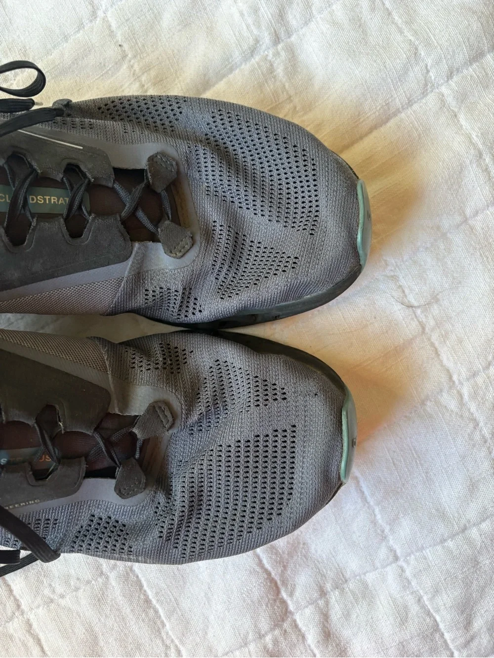 On Cloud Cloudstratus 3 Men's Black Gray & Blue Running Sneaker 12